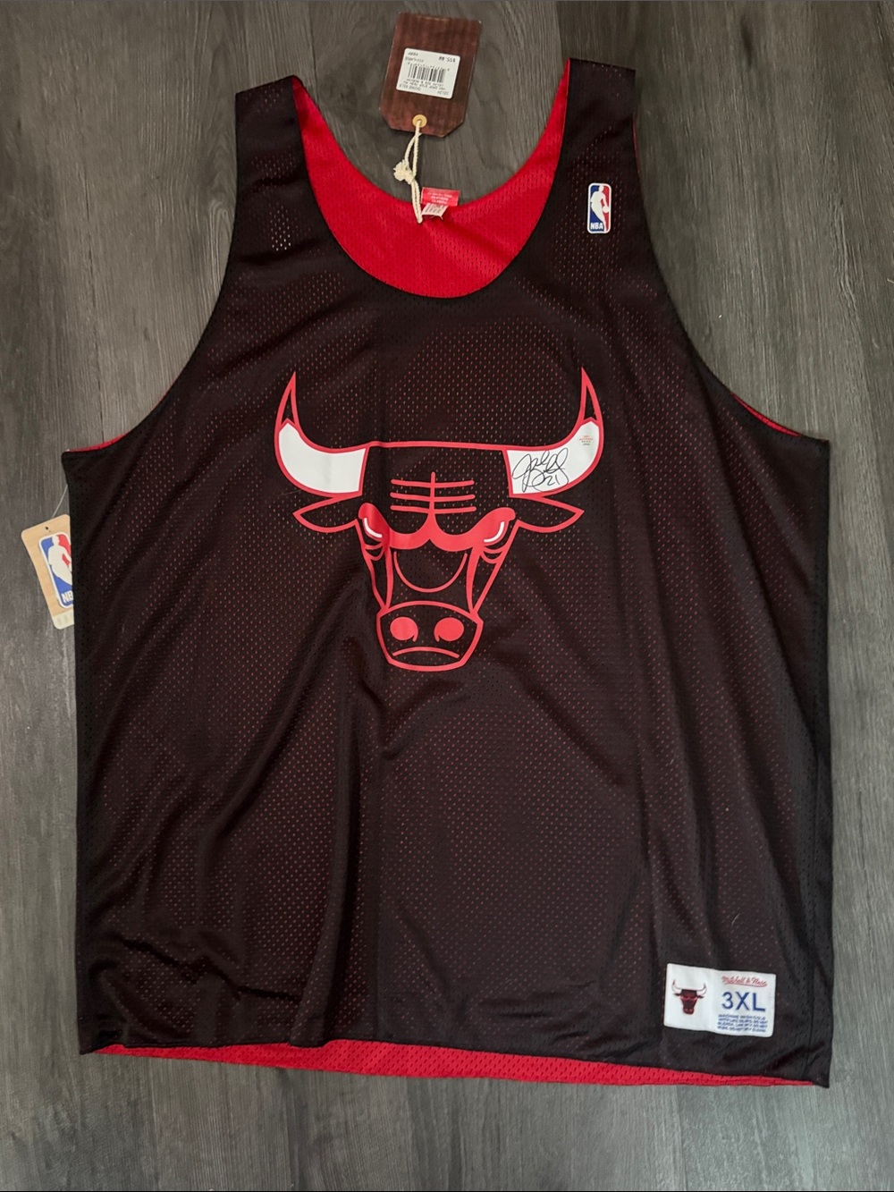Chicago Bulls Black & Red NBA Mesh Tank Jersey | 3XL